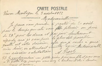 Lourdes — VIII. Stacja Kalwarii: « Jezus pociesza dziewczęta Izraela, które go śledzą » — Wydawnictwo F. Vircon — Rewers