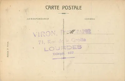 Lourdes — Pielgrzymka mężczyzn — Wydawnictwo F. Viron, nr 97 — Rewers