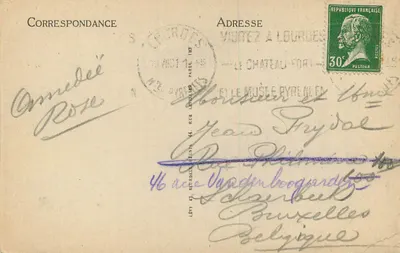 Lourdes — Błogosławienie chorych przed Różańcem — LL — Rewers
