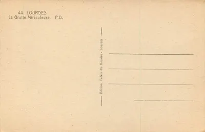 Lourdes — Grotta Miracolosa — Wydawnictwo Palais du Rosaire - Lourdes — Rewers