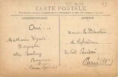 Bayonne — A Catedral — A. Villatte, editor, Tarbes — Verso