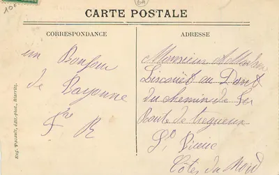 Bayonne — Il Teatro, Piazza della Libertà e il Ponte — Eug. Pacault, Blanrife — Verso