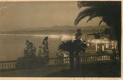 Vista noturna de Nice — Côte d'Azur — edit. Gilletta & Cie, NICE