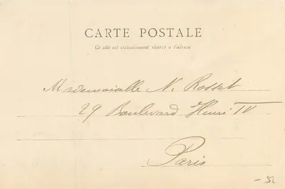 Besançon - Katedra św. Maurycja — widok fasady z tłumem — wydawca Henri IV, nr 52 — Rewers