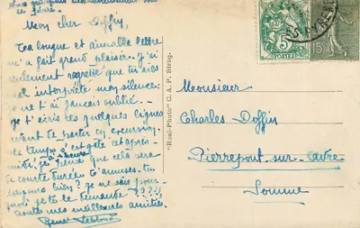 Widok z Pic du Jér - Dolina Argeles — Stara pocztówka n°192 — Rewers