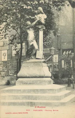 Pamiers - Estátua de Bayle — L'Ariège, editor Labouche Frères, n° 525