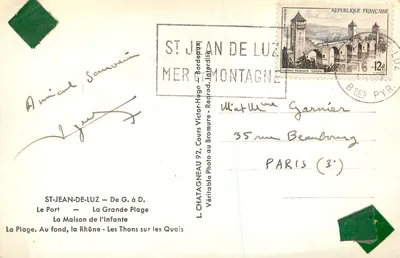 Sant'Jean-de-Luz — Ricordo di — Editore Elcé — Verso