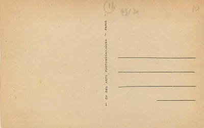Bayeux — A Subprefeitura — Cie des Arts Photomécaniques, Paris — Verso