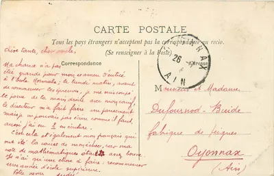 Lyon — Prefektura. — Wydawca nieodczytelny, nr serii 91 — Rewers