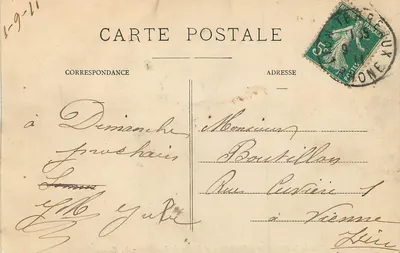 LYON - Most Guillotière - Hotel-Dieu i Côteau de Fourvière - E. R. — Rewers