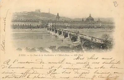 LYON — O Ponte da Guillotière & o Hôtel-Dieu — ND Pbot