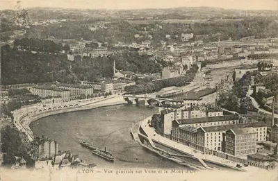LYON — Vista general sobre Vaise y el Mont d'Or — Carrier, n°12