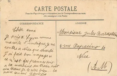 LYON — Widok na Saône z restauracji Gay — LL. — Rewers