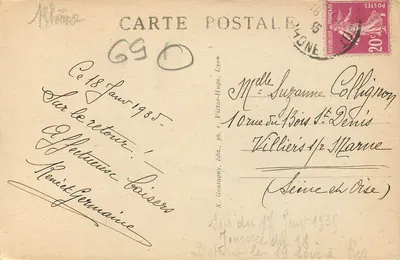 LYON — Absydę Fourvière — X. Goutagny, wydawca — Rewers