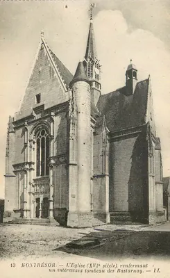 Montrésor — A igreja (século XVI) contendo um interessante túmulo dos Bastarnay — I.L.
