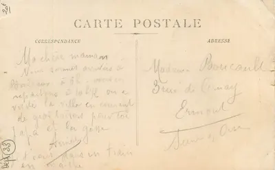 Bordeaux — Katedra Świętego Andrzeja, Strzałki — Wydawca Nowych Galerii Bordeaux — Rewers