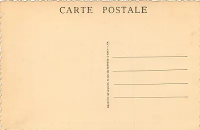 Boczny widok Fourvière i zbiegu Rhône i Saône — Lyon Artistique — M. 123 — Rewers