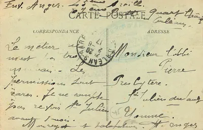 Orléans (Loiret) — A Catedral — Editor desconhecido, n° 402 — Verso