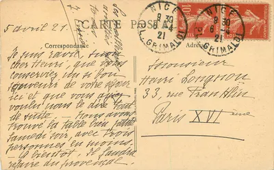 De Arenen van Cimiez — Nice — Kust van de Azuurzee — B.F. — n°106 — Achterkant