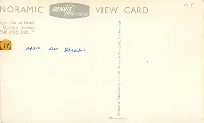 Bilhete postal moderno Scarborough the King and I — Verso