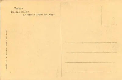 Palácio Ducale — Parte do teto do Colégio — editor A. Brisichel, n° 35G22 — Verso