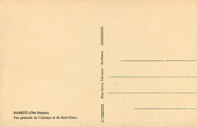 Biarritz (Côte Basque) — Algemene uitzicht van de Atalaye en het Port-Vieux — Tito — Achterkant