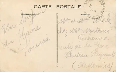 Le Havre. A Praia, em direção ao Casino. — G. F., Le Havre — n°61 — Verso