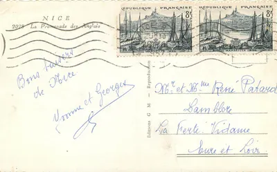 Promenada Anglikańczyków — Nice — Wydawnictwo G.M. nr 2028 — Rewers