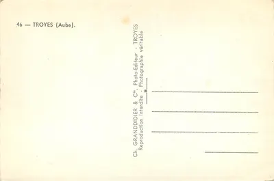 99 OVELHAS e UM CHAMPENOIS fazem 100 ANIMAIS! — Ch. GRANDIDIDIER & Cie, TROYES (Aube) — Verso