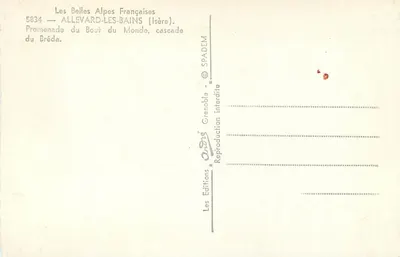 Bréda-Wasserfall — Allevard-les-Bains (Isère) — Éditions SPADEM — Rückseite