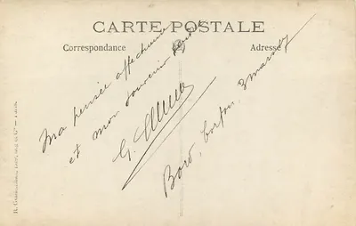 Jardins com escada e estátuas — R. Guillaume, Lacs, Ing e Cie — 1448 — Verso
