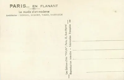 Museum für moderne Kunst — Paris — Editions Paris... en Flanant — Rückseite