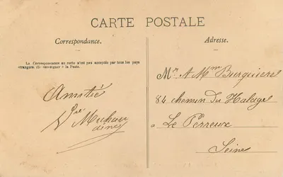 Grande Vestíbulo e Escada do Hotel de Ville de Ivry-sur-Seine — Buret, edit. Ivry, n°5 — Verso