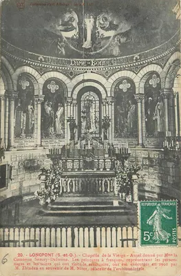 Longpont (S.-et-O.) — Capela da Virgem — Altar dado pela Senhora Condesa Sancey-Defresne