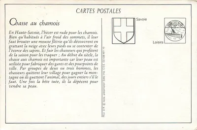 Chamonix-Mont-Blanc — Une jolie Chasse au Chamois — LL — Verso