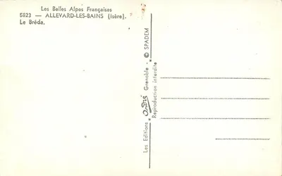Allevard-les-Bains — Widok mostu nad strumieniem — Wydawca Onéris, nr 5823 — Rewers