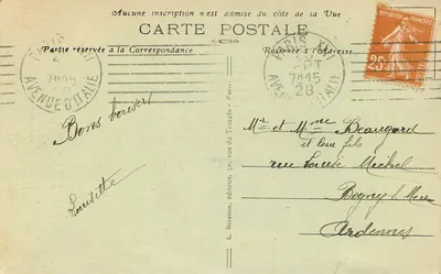 Paryż — Panthéon — L. Boisson, wydawca, nr 57 — Rewers