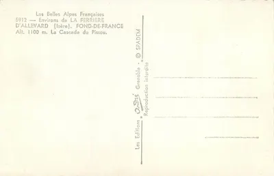 Cachoeira do Pissou — Arredores de La Ferrière — Les Belles Alpes Françaises — Verso
