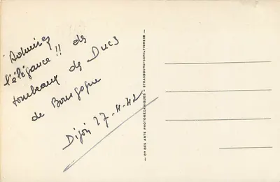 Museum Dijon — Die Wachstube — Verlag Cap, Nr. 163 — Rückseite