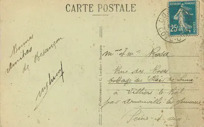Besançon-les-Bains — Algemene uitzicht genomen vanuit Brégille — Uitgever C. Lardier, n° 200 — Achterkant
