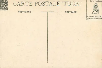 Familiefeest buiten — Raphaël Tuck & Fils — serie-nummer niet zichtbaar — Achterkant