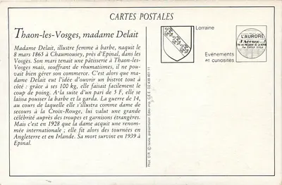 Thaon-les-Vosges — Sra. Delait no seu Salão — Imprimeries Réunies de Nancy, n°40 — Verso