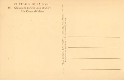 Castello di Blois — Ala di Gaston d'Orléans — Edizioni YVON — Verso