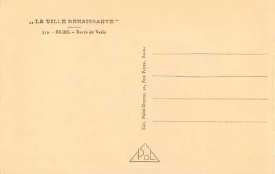 Margens da Vesle — Reims — Editor Poli-Dupuy, 22 Rue Payen, Reims — Verso