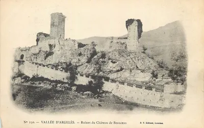 Vale de Argelès — Ruínas do Castelo de Beaucens — D. T. Editor, Lourdes, n° 230