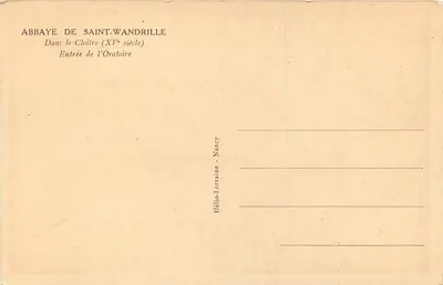 Abadia de Saint-Wandrille — Entrada do Claustro (século XV) — Hélio-Lorraine - Nancy — Verso