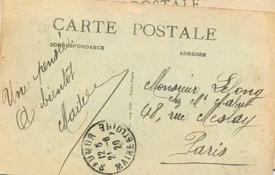 Saumur: O Teatro — editor L.V. n°2284 — Verso