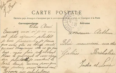 Angers — Ogród Botaniczny, Skarga i Angielska Rzeka — wydawca anonimowy, nr 96 — Rewers