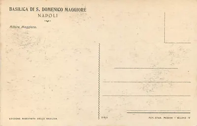 Basílica de S. Domenico Maggiore — Altare Maggiore — Edição da Basílica, Milão IV — Verso