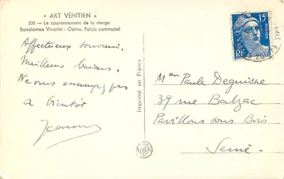 Koronowanie Najświętszej Panny Maryi — Bartolomeo Vivarini — Osimo, Pałac Komunalny — Rewers